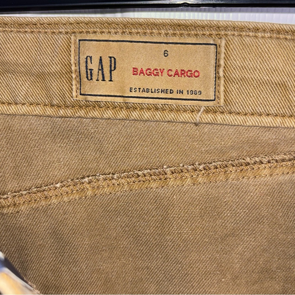 Gap Super Baggy Cargo Jeans Womens Size 6 Wide Leg Denim Utility Pants NWT - Picture 6 of 9
